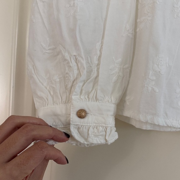 White Ruffled Blouse - Picture 7 of 9